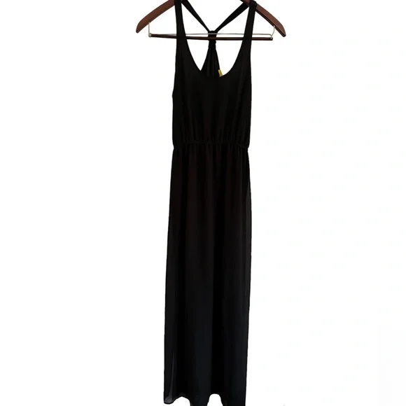 Nordstrom | Dresses | Nordstroms Maxi Black Sheer Dress Medium | Poshmark